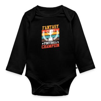 Champion de football Fantasy Champion de football Fantasy - Body Bébé bio manches longues - noir - Devant