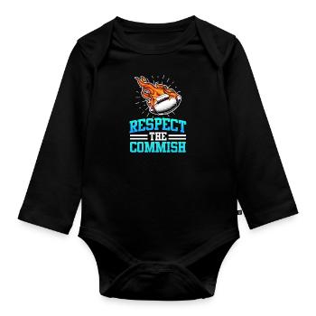 Respectez le commissaire Commish - Body Bébé bio manches longues - noir - Devant
