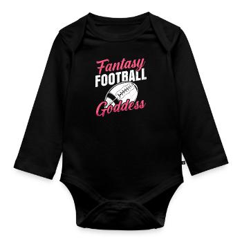Fantasy Football Goddess Women Fantasy Football - Body Bébé bio manches longues - noir - Devant