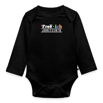 Juneteenth Freedom Black History America Africa - Body Bébé bio manches longues - noir - Devant