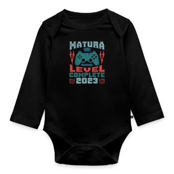 Matura 2023 complete Maturant - Baby Bio-Langarm-Body - Schwarz - Vorne