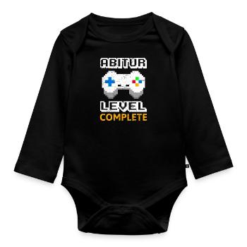 Niveau Abitur complet Abi 2023 Gamer - Body Bébé bio manches longues - noir - Devant