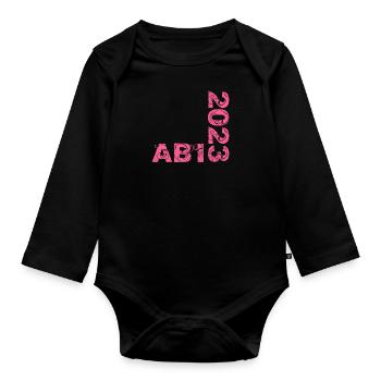 Abi 2023 Abitur - Baby Bio-Langarm-Body - Schwarz - Vorne