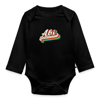 Abi 2023 Abitur Abiturient - Baby Bio-Langarm-Body - Schwarz - Vorne