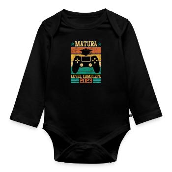 Niveau de maturité complet Maturanten Gamer - Body Bébé bio manches longues - noir - Devant