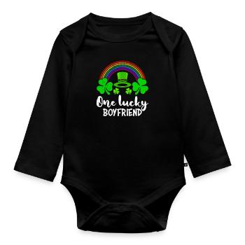One Lucky Boyfriend St Patrick’s Day - Baby Bio-Langarm-Body - Schwarz - Vorne