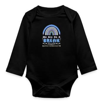Physical education teachers on holiday Retired teachers Teachers - Organic Longsleeve Baby Bodysuit - black - Front