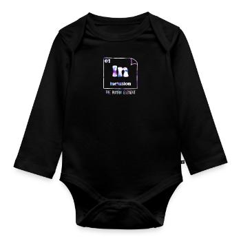 Inclusion Acceptation et handicap solidaire - Body Bébé bio manches longues - noir - Devant