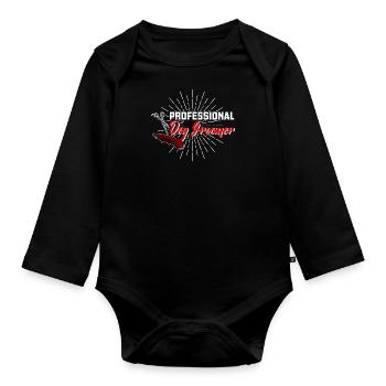 Hunde Hundefriseur Grooming Schneiden Spruch - Baby Bio-Langarm-Body - Schwarz - Vorne