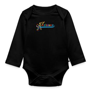 Autistische Kinder Vertrauen und Gerechtigkeit - Baby Bio-Langarm-Body - Schwarz - Vorne