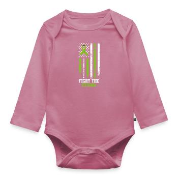 La santé mentale lutte contre la stigmatisation - Body Bébé bio manches longues - mauve - Devant