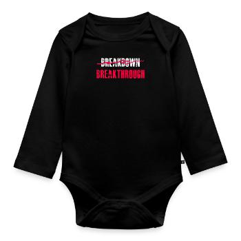 Mental Health Break Through Awareness Mentale - Organic Longsleeve Baby Bodysuit - black - Front