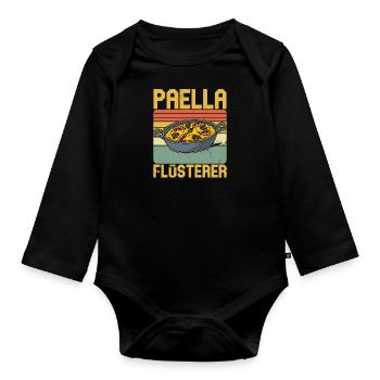 Spanien Valencia Küche Gericht Koch Geschenk - Baby Bio-Langarm-Body - Schwarz - Vorne