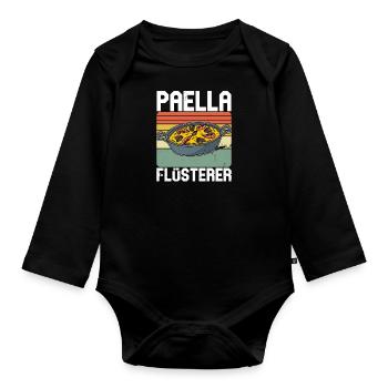 Spanien Valencia Küche Gericht Koch Geschenk - Baby Bio-Langarm-Body - Schwarz - Vorne
