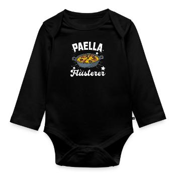 Paella Reisgericht Valencia Spanien Reise - Baby Bio-Langarm-Body - Schwarz - Vorne