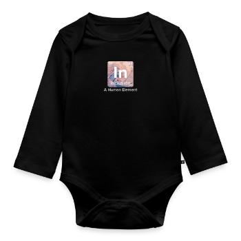 Inclusion Solidarité Compassion pour le handicap - Body Bébé bio manches longues - noir - Devant