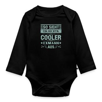 Voici à quoi ressemble un ex-mari vraiment cool Divorce - Body Bébé bio manches longues - noir - Devant