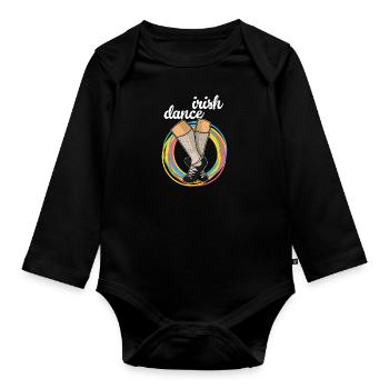 Ireland Irish Dance Dancer Sport Dance School - Organic Longsleeve Baby Bodysuit - black - Front