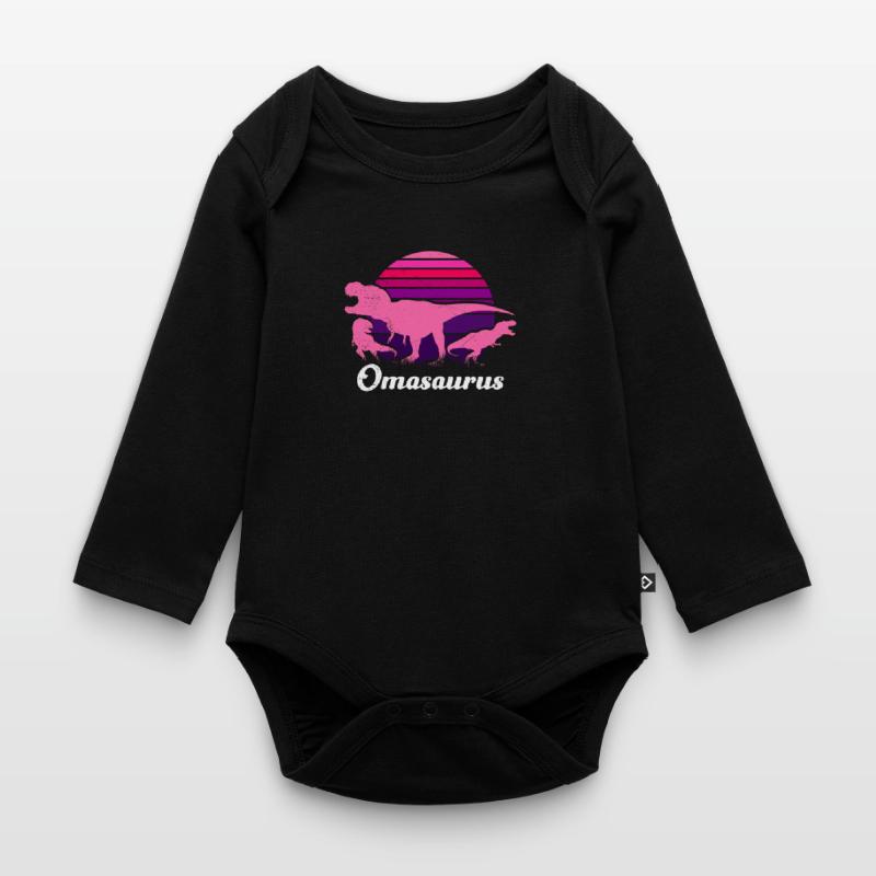 Omasaurus Muttertag Großmutter Dinosaurier Baby Bio-Langarm-Body
