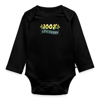Divorce category 100% Divorced Divorce - Organic Longsleeve Baby Bodysuit - black - Front