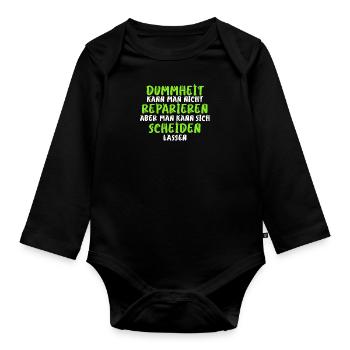 Scheidungsparty endlich Geschieden Scheidung - Baby Bio-Langarm-Body - Schwarz - Vorne