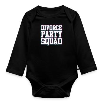 Divorce Party Happily Divorced Divorce - Organic Longsleeve Baby Bodysuit - black - Front