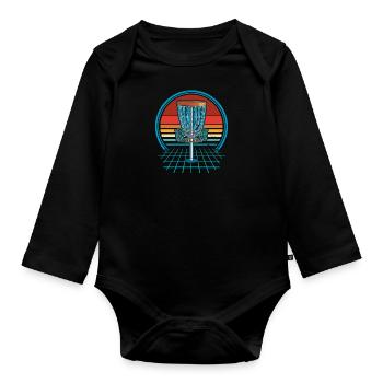 Disc Golfer Disc Golfer Sport Throwing - Organic Longsleeve Baby Bodysuit - black - Front
