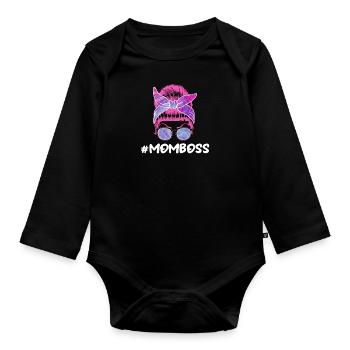 Maman Boss Fête des mères Mama Boss Superviseur - Body Bébé bio manches longues - noir - Devant