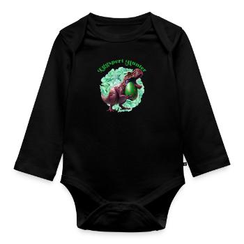 Eggspert Hunter Ostereier Suche Osterhasen - Baby Bio-Langarm-Body - Schwarz - Vorne