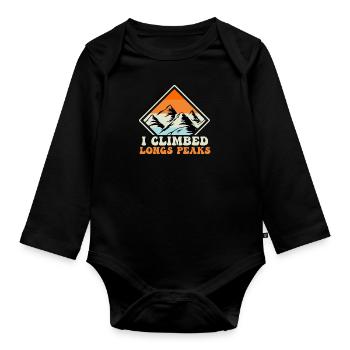 Longs Peak Climbers Escalade Sommet Randonnée - Body Bébé bio manches longues - noir - Devant