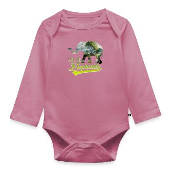 Save the Elephants Species Conservation Espèces menacées - Body Bébé bio manches longues - mauve - Devant