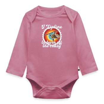 Seilrutschen Ziplining Zipline Wald Hobby Berge - Baby Bio-Langarm-Body - Mauve - Vorne