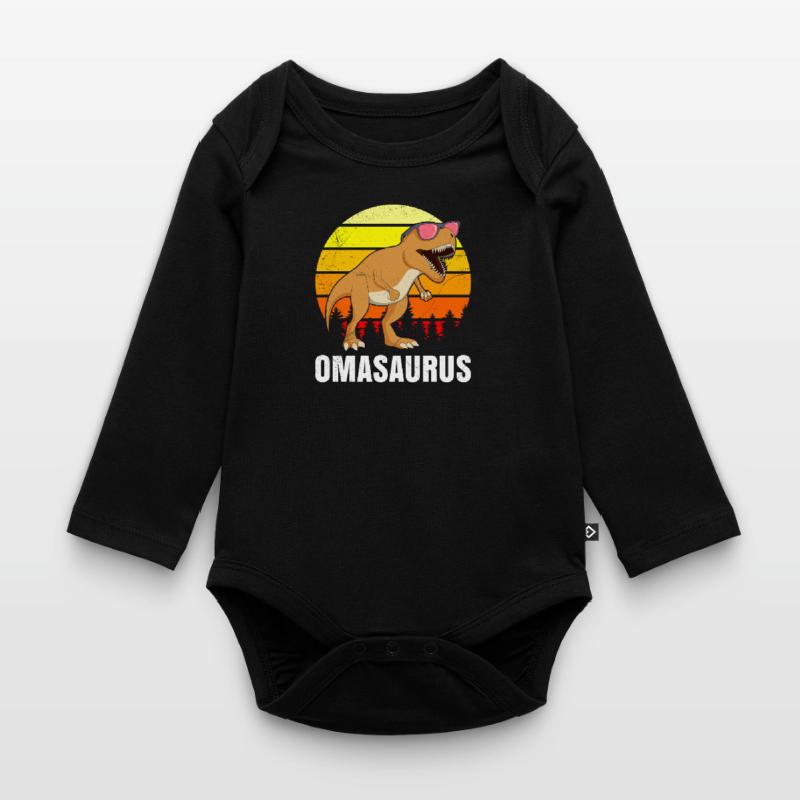 Omasaurus Muttertag Großmutter Dinosaurier Baby Bio-Langarm-Body