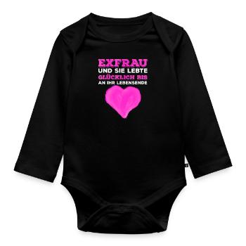 Scheidungsparty Finally Divorced Scheidung - Baby Bio-Langarm-Body - Schwarz - Vorne