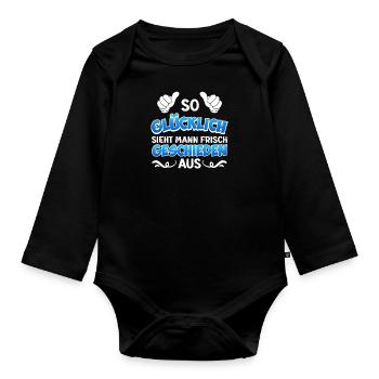 Scheidungsparty frisch geschieden Scheidung - Baby Bio-Langarm-Body - Schwarz - Vorne