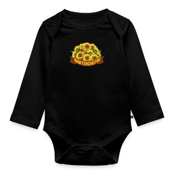 Garten Chefin Gartenliebhaberin Gartenfreundin - Baby Bio-Langarm-Body - Schwarz - Vorne