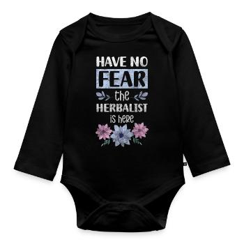 Heiltrank Natur Arzt - Baby Bio-Langarm-Body - Schwarz - Vorne