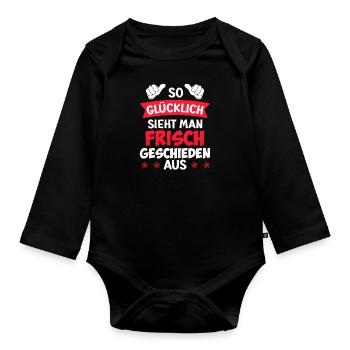 Scheidungsparty frisch geschieden Scheidung - Baby Bio-Langarm-Body - Schwarz - Vorne
