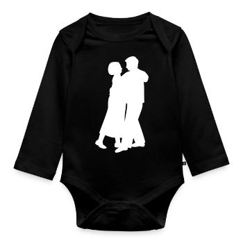 Dancing Dance Music - Baby Bio-Langarm-Body - Schwarz - Vorne