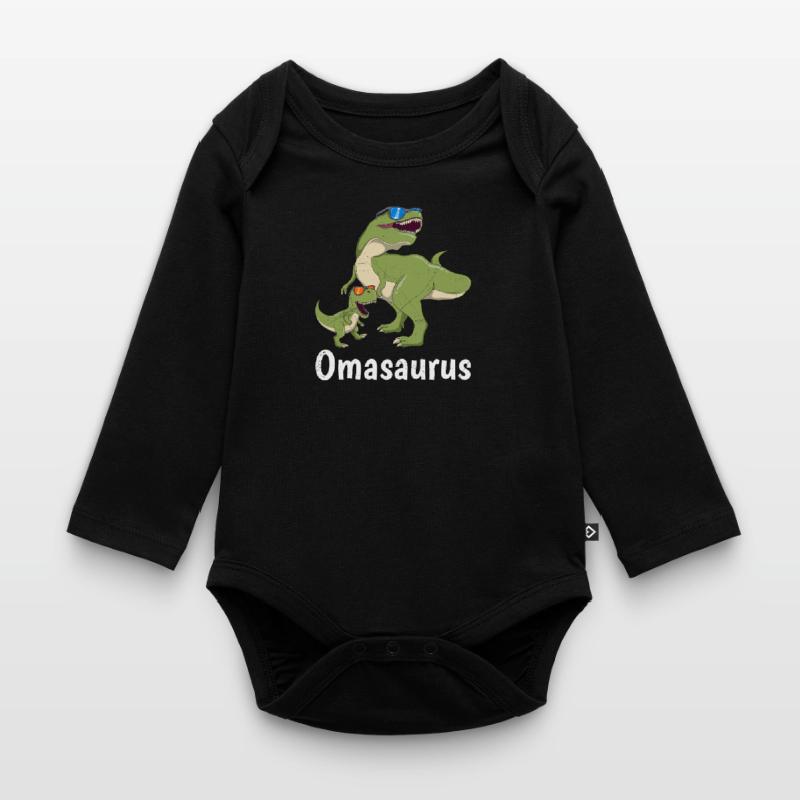 Omasaurus Muttertag Großmutter Dinosaurier Baby Bio-Langarm-Body