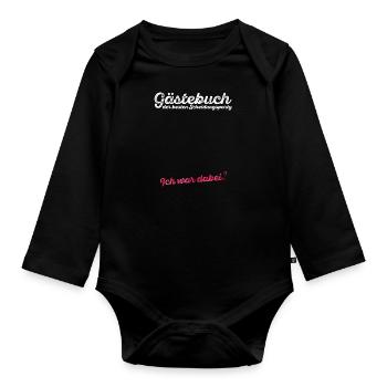 Scheidungsparty Gästebuch Ich war dabei Scheidung - Baby Bio-Langarm-Body - Schwarz - Vorne