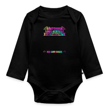 Scheidungsparty Gästebuch Ich war Dabei Scheidung - Baby Bio-Langarm-Body - Schwarz - Vorne