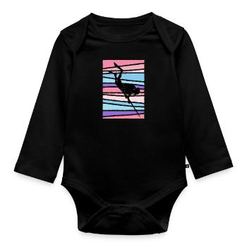 Speerfischer Fischjagd Harpunen Dive Fischer - Baby Bio-Langarm-Body - Schwarz - Vorne