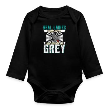 Parrot Real Ladies n’a besoin que d’une nuance de gris - Body Bébé bio manches longues - noir - Devant