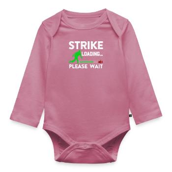 Strike Loading... Please Wait Bowlingspier - Baby Bio-Langarm-Body - Mauve - Vorne