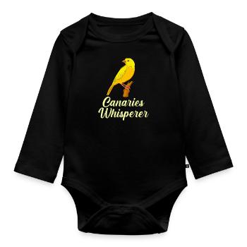 Kanrienvogel Flüsterer Canary Bird Whisperer - Body Bébé bio manches longues - noir - Devant