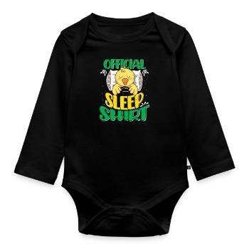 Ducklings Official Sleep Shirt Duck Lover - Body Bébé bio manches longues - noir - Devant