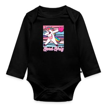 Joueurs de quilles Bonnes Filles Bowling Femmes - Body Bébé bio manches longues - noir - Devant