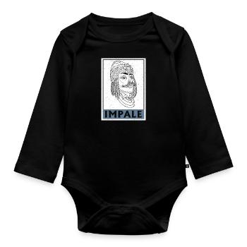 Transylvanie Roumanie Vlad Tepes Balkans - Body Bébé bio manches longues - noir - Devant