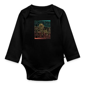 Persia Iran History Lion Iran Gift - Organic Longsleeve Baby Bodysuit - black - Front